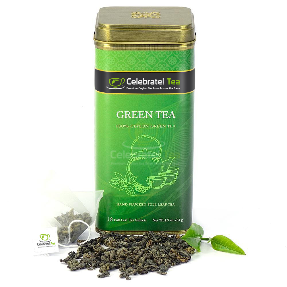 Green Tea Full Leaf Tea Tea Bags in Canister – Celebrate Tea